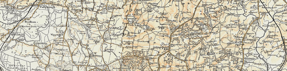 Old map of Warminghurst in 1898