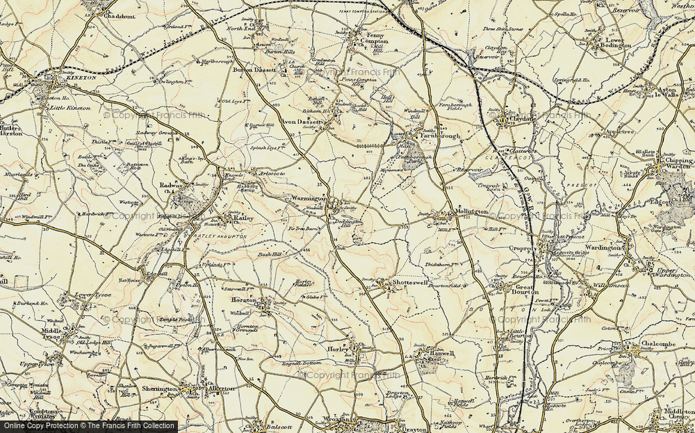 Old Map of Warmington, 1898-1901 in 1898-1901