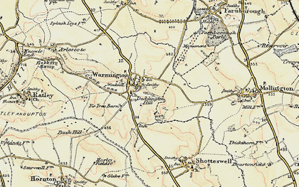 Old map of Warmington in 1898-1901