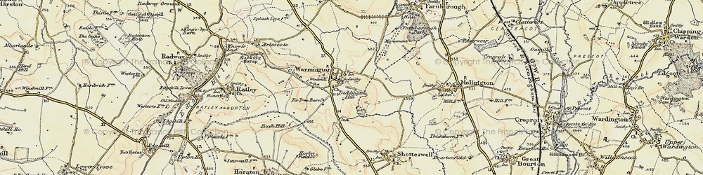 Old map of Warmington in 1898-1901