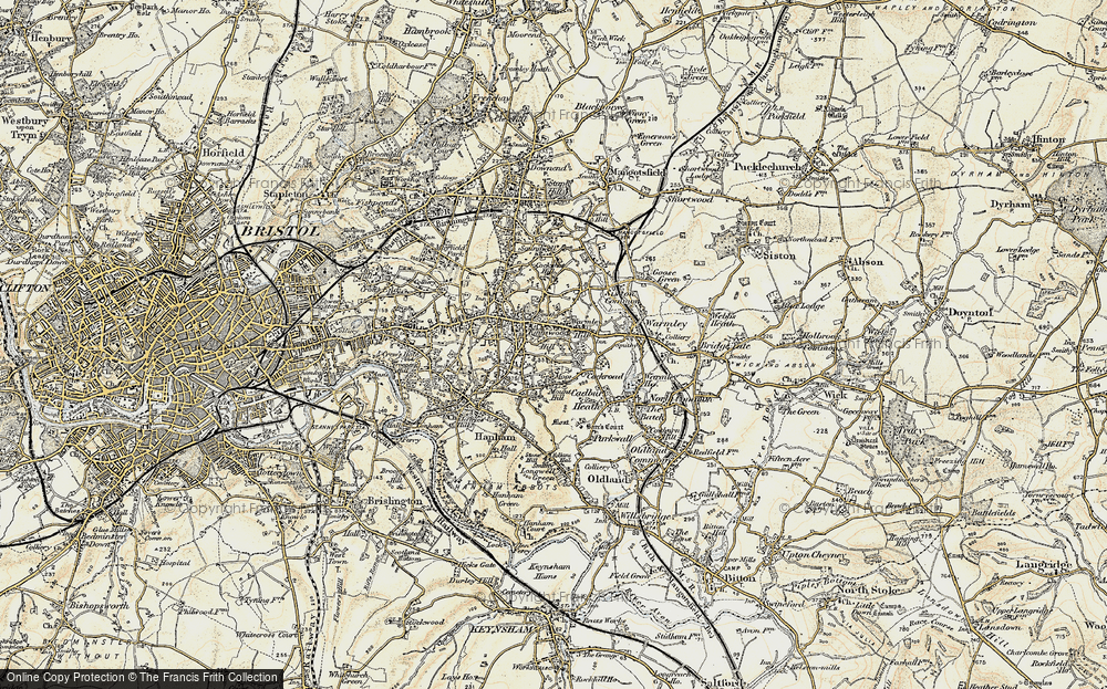 Old Map of Warmley Hill, 1899 in 1899