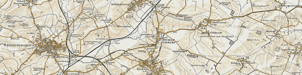 Old map of Warmonds Hill in 1901