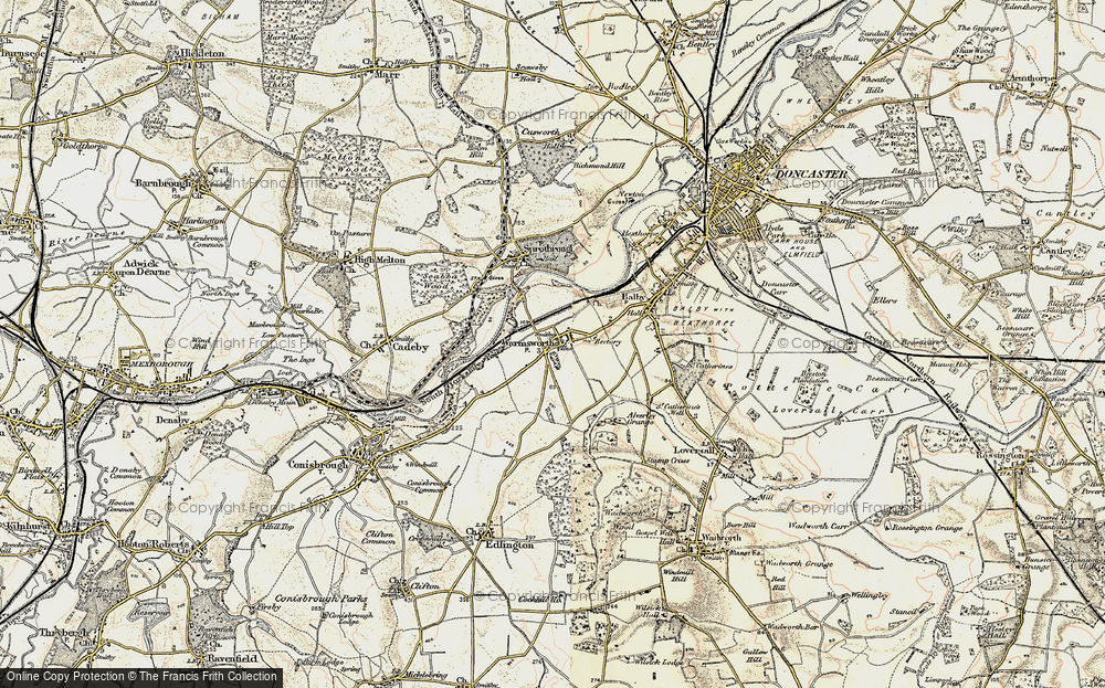 Old Map of Warmsworth, 1903 in 1903