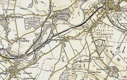 Old map of Warmsworth in 1903