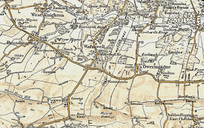 Old map of Warmwell in 1899-1909
