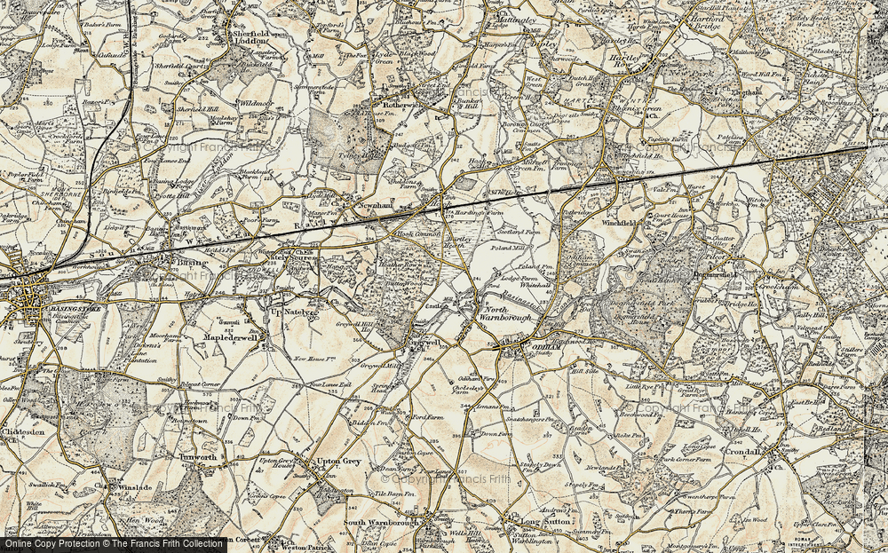 Old Map of Warnborough Green, 1898-1909 in 1898-1909