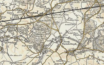 Old map of Warnborough Green in 1898-1909