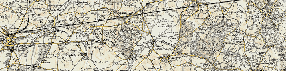 Old map of Bartley Heath in 1898-1909