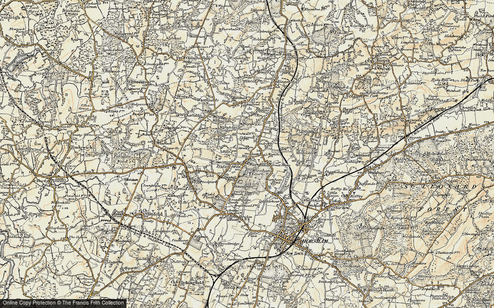 Old Map of Warnham, 1898 in 1898