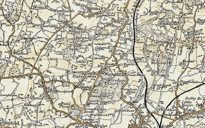 Old map of Westons Place in 1898