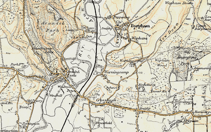Old map of Warningcamp in 1897-1899