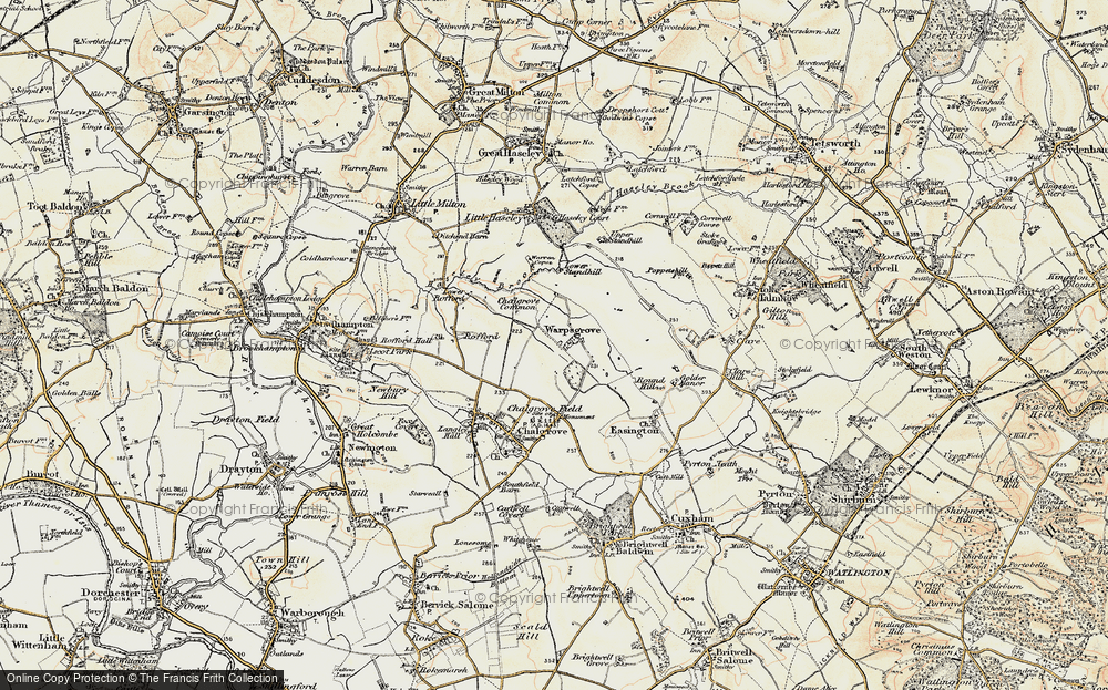 Old Map of Warpsgrove, 1897-1899 in 1897-1899