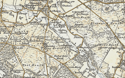 Old map of Bere Heath in 1899-1909