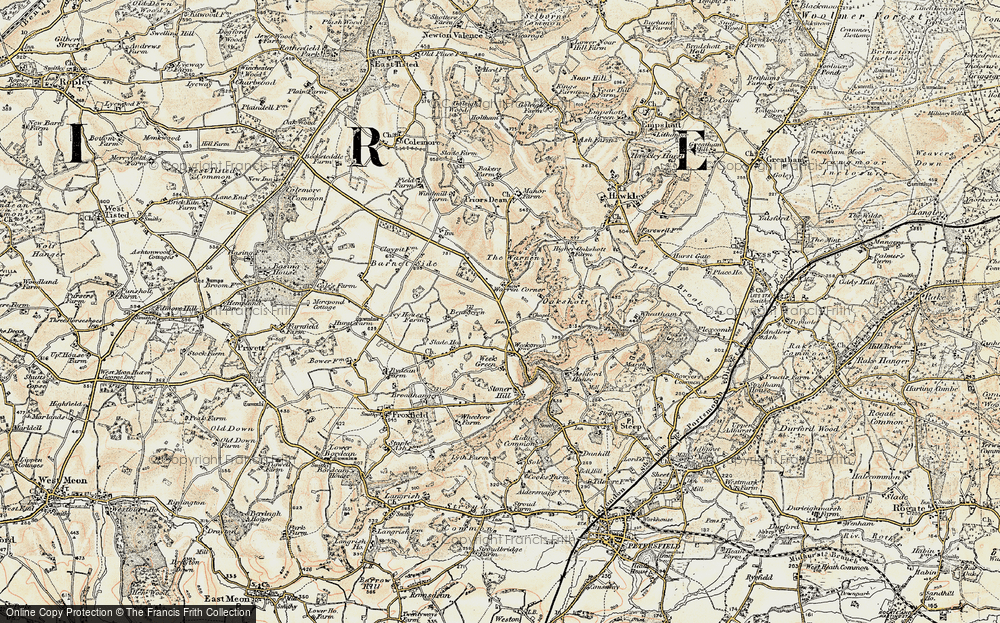 Old Map of Warren Corner, 1897-1900 in 1897-1900