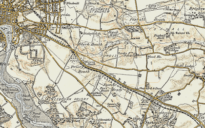 Old map of Brookhill Wood in 1898-1901