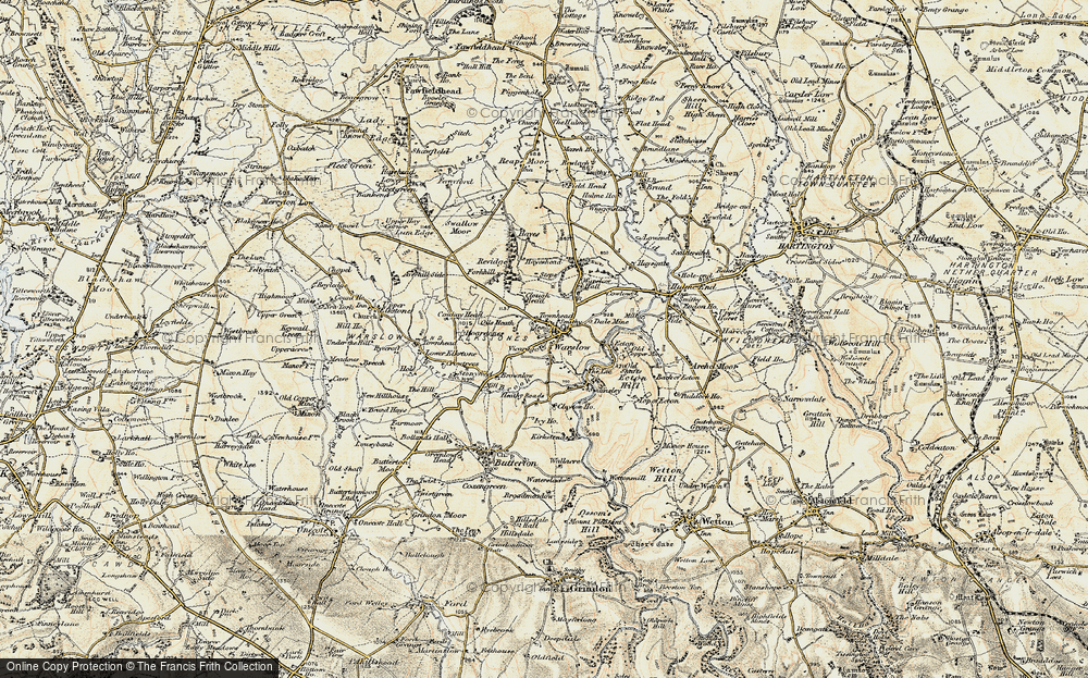 Old Map of Warslow, 1902-1903 in 1902-1903