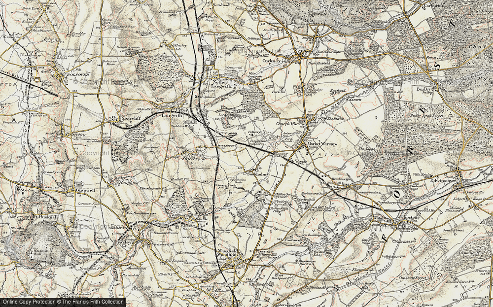 Old Map of Warsop Vale, 1902-1903 in 1902-1903