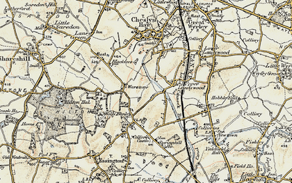 Old map of Warstone in 1902