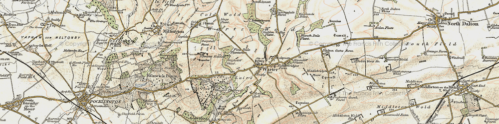 Old map of Warter in 1903