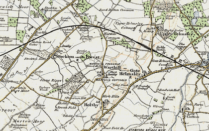 Old map of Warthill in 1903-1904