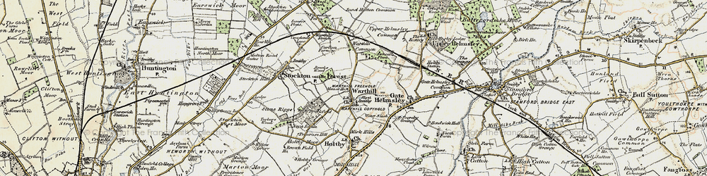 Old map of Warthill in 1903-1904