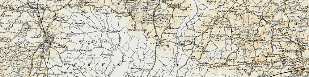Old map of Wartling in 1898