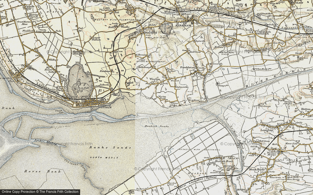 Old Map of Warton Bank, 1903 in 1903