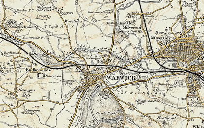 Old map of Warwick in 1899-1902
