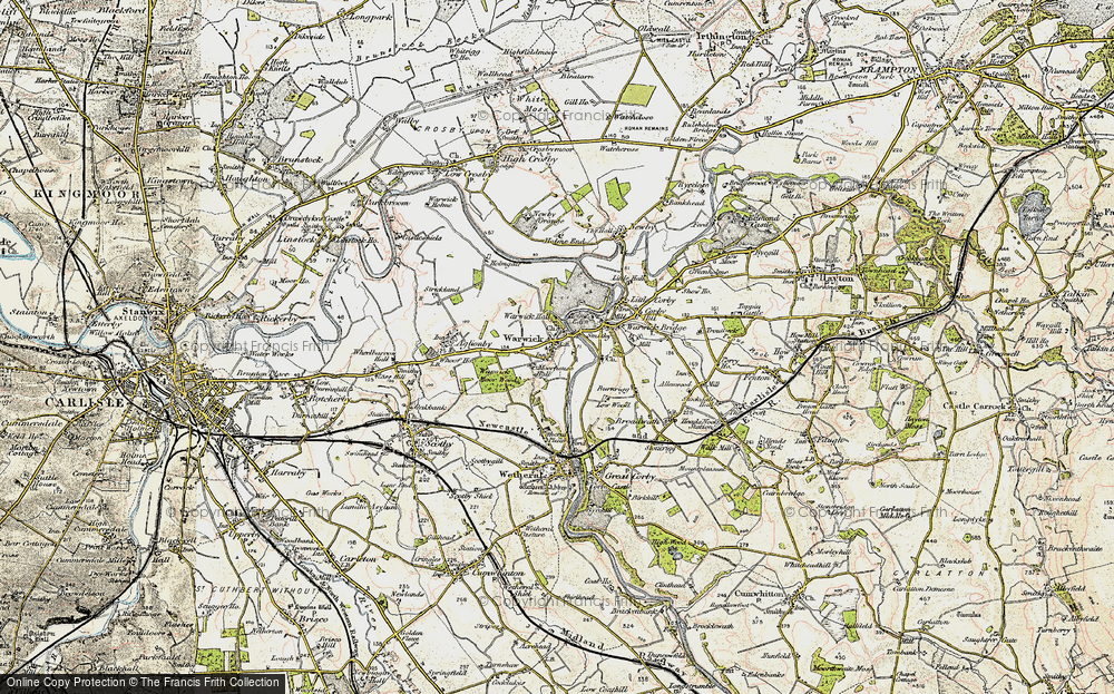 Old Map of Warwick-on-Eden, 1901-1904 in 1901-1904