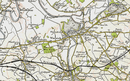 Old map of Warwick-on-Eden in 1901-1904