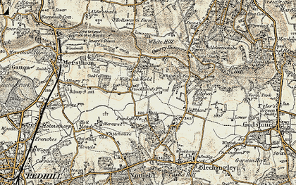 Old map of White Hill in 1898-1902