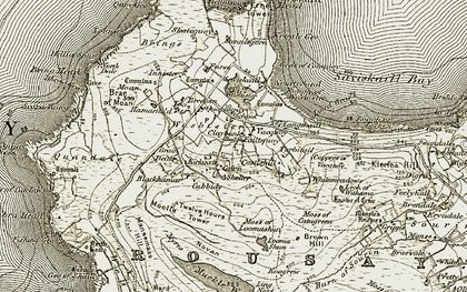 Old map of Brae of Moan in 1912