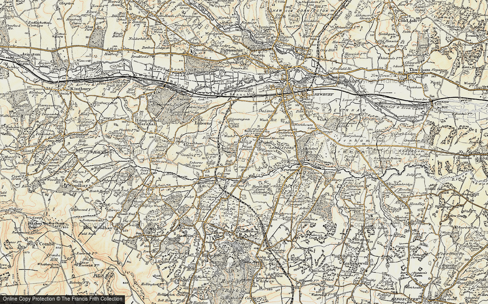 Old Map of Wash Common, 1897-1900 in 1897-1900