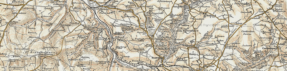 Old map of Washaway in 1900