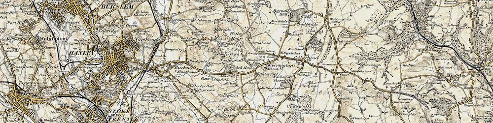 Old map of Washerwall in 1902