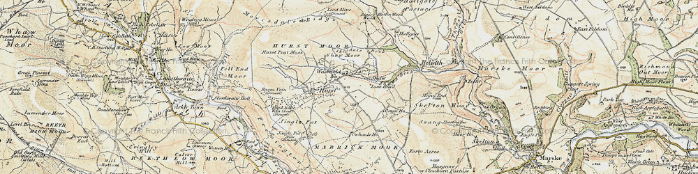 Old map of Hurst in 1903-1904