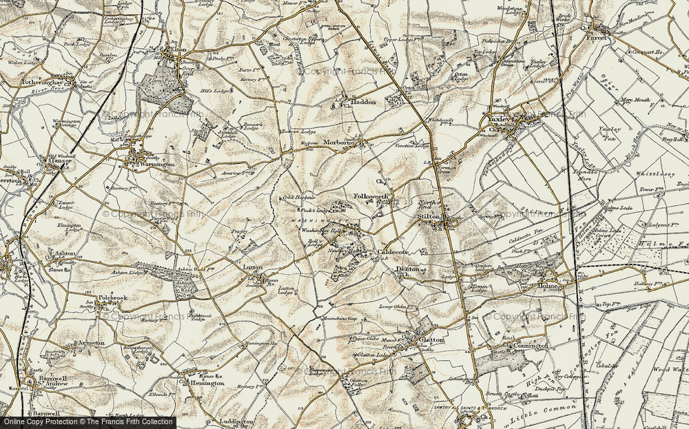 Old Map of Washingley, 1901 in 1901