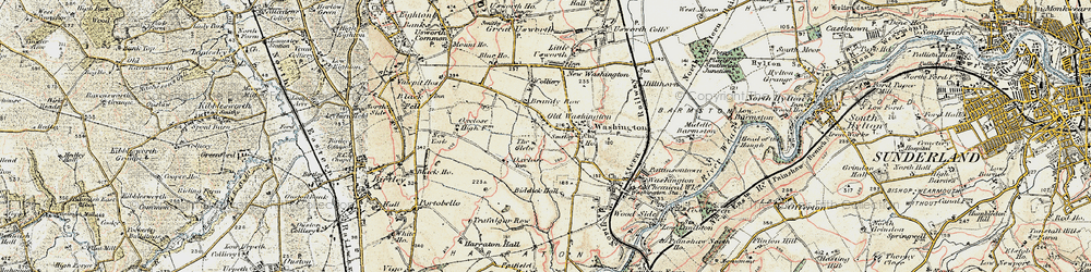 Old map of Washington Village in 1901-1904