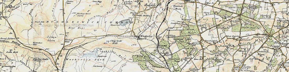 Old map of Burn Hill in 1901-1904