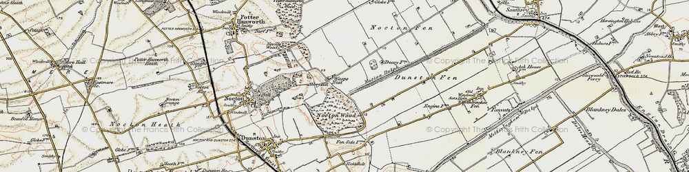 Old map of Blankney Wood in 1902-1903