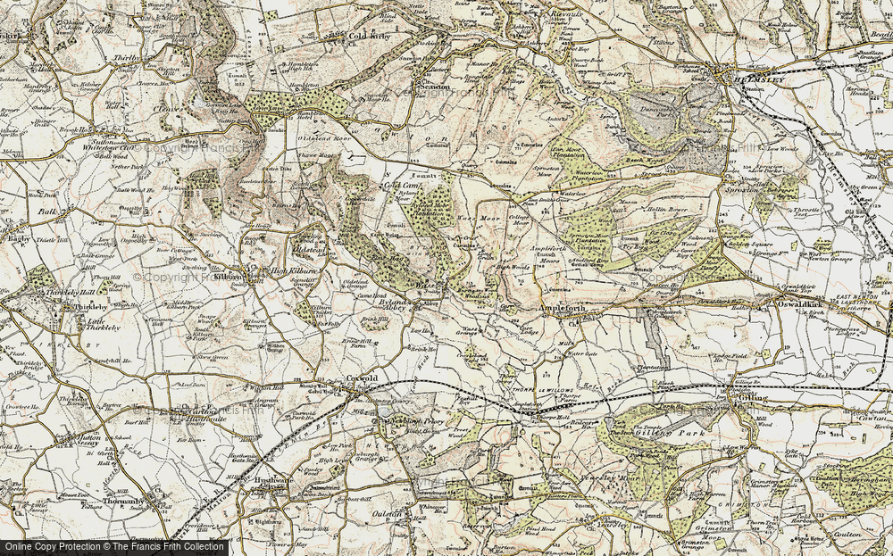 Old Map of Historic Map covering Tom Smith's Cross in 1903-1904