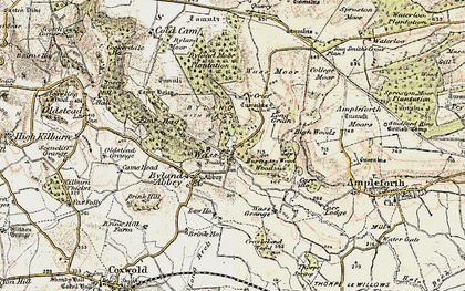 Old map of Wass in 1903-1904