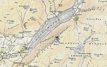 Old map of Tongue Moor in 1903-1904