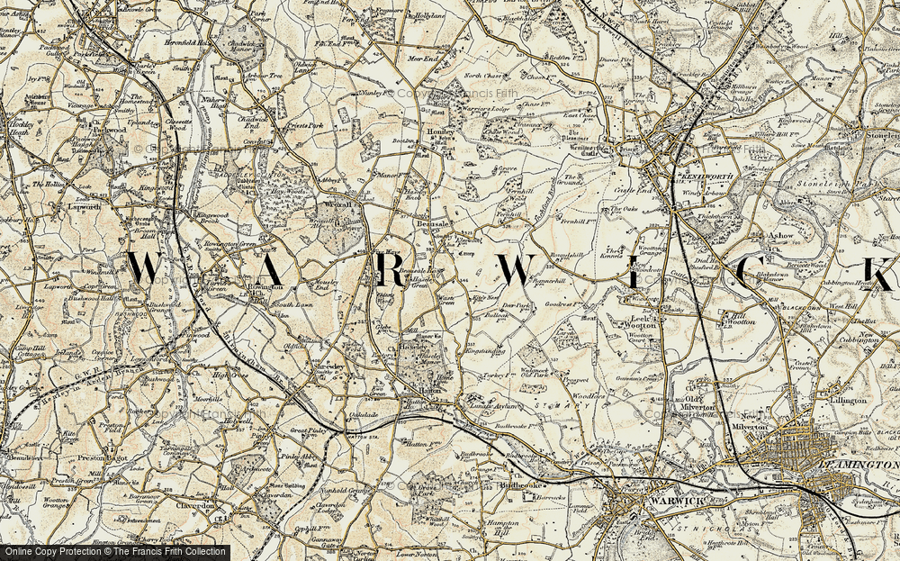 Old Map of Waste Green, 1901-1902 in 1901-1902