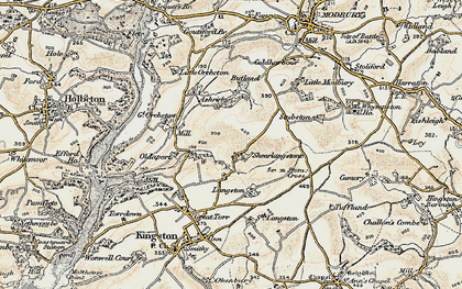 Old map of Butland in 1899-1900