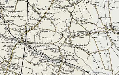 Old map of Watchfield in 1899-1900