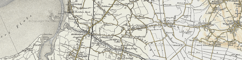 Old map of Watchfield in 1899-1900