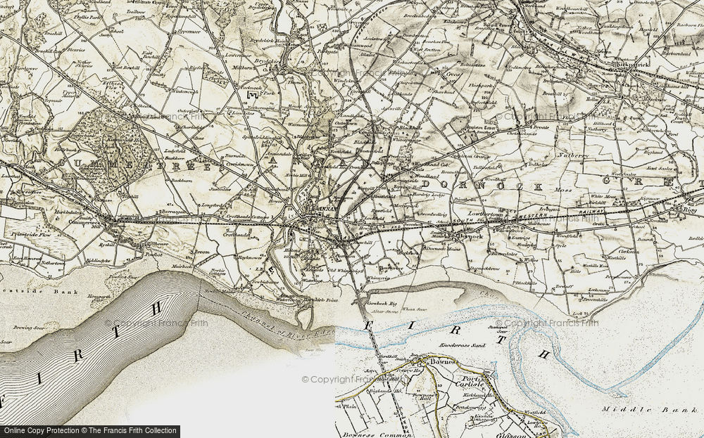 Old Map of Historic Map covering Whan Scar in 1901-1904