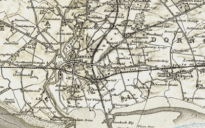 Old map of Battlehill in 1901-1904