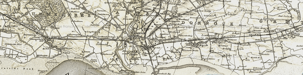 Old map of Battlehill in 1901-1904
